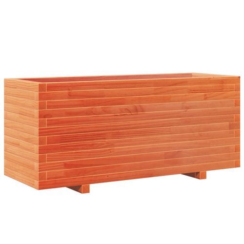 Jardinière cire marron 110x40x49,5 cm bois de pin massif - Photo n°2; ?>