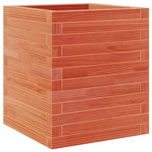 Jardinière cire marron 40x40x46 cm bois de pin massif - Photo n°2; ?>