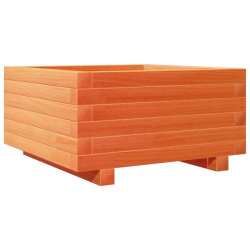 Jardinière cire marron 50x50x26,5 cm bois de pin massif - Photo n°2; ?>