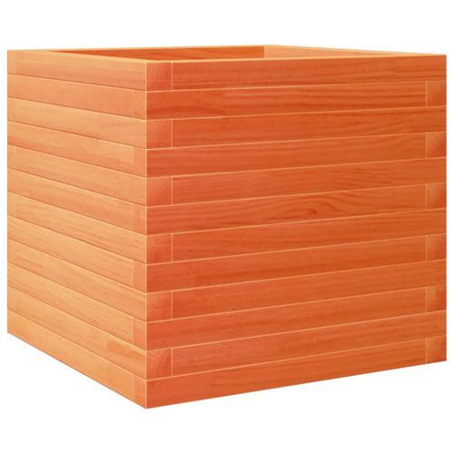 Jardinière cire marron 50x50x45,5 cm bois de pin massif - Photo n°2; ?>