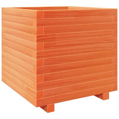 Jardinière cire marron 50x50x49,5 cm bois de pin massif - Photo n°2; ?>