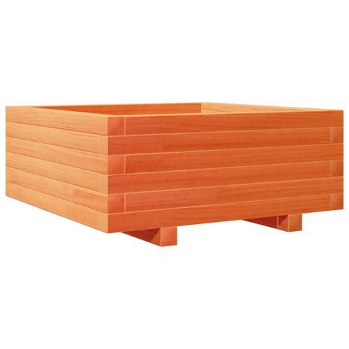 Jardinière cire marron 60x60x26,5 cm bois de pin massif - Photo n°2; ?>