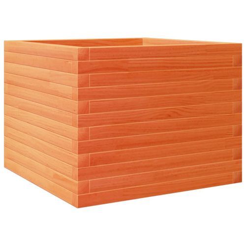 Jardinière cire marron 60x60x45,5 cm bois de pin massif - Photo n°2; ?>