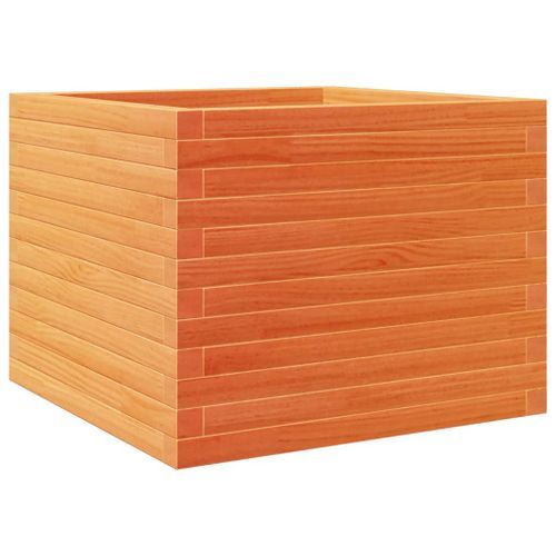 Jardinière cire marron 60x60x46 cm bois de pin massif - Photo n°2; ?>