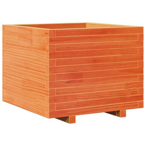 Jardinière cire marron 60x60x49,5 cm bois de pin massif - Photo n°2; ?>