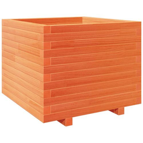 Jardinière cire marron 60x60x49,5 cm bois de pin massif - Photo n°2; ?>