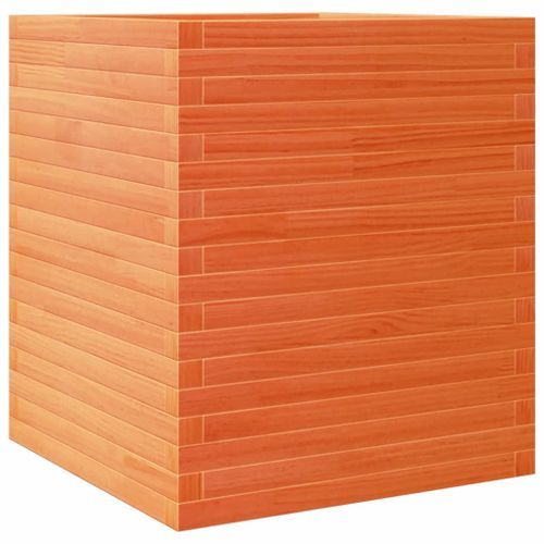 Jardinière cire marron 60x60x68,5 cm bois de pin massif - Photo n°2; ?>