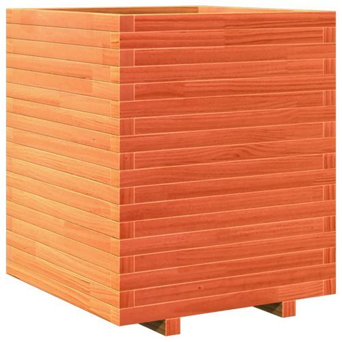 Jardinière cire marron 60x60x72 cm bois de pin massif - Photo n°2; ?>