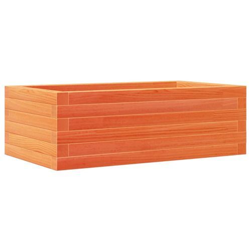 Jardinière cire marron 70x40x23 cm bois de pin massif - Photo n°2; ?>