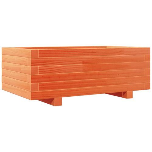 Jardinière cire marron 70x40x26,5 cm bois de pin massif - Photo n°2; ?>