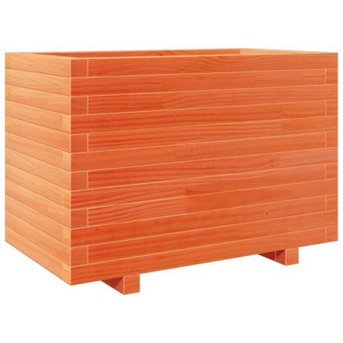 Jardinière cire marron 70x40x49,5 cm bois de pin massif - Photo n°2; ?>