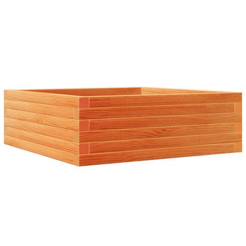 Jardinière cire marron 70x70x23 cm bois de pin massif - Photo n°2; ?>