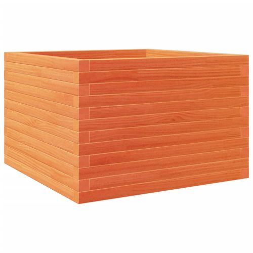 Jardinière cire marron 70x70x46 cm bois de pin massif - Photo n°2; ?>