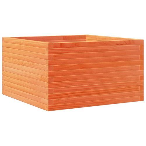 Jardinière cire marron 80x80x45,5 cm bois de pin massif - Photo n°2; ?>