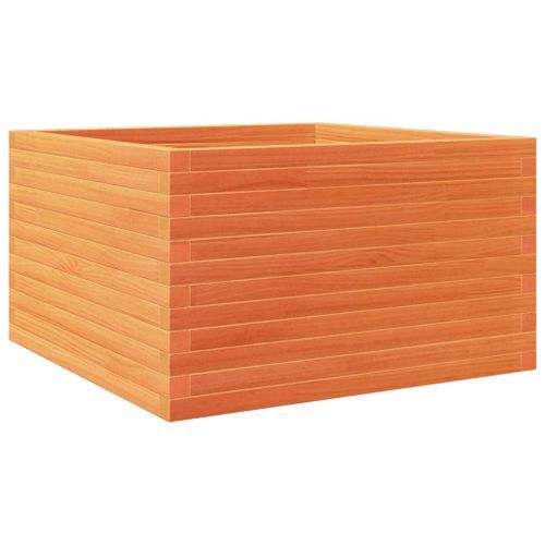 Jardinière cire marron 80x80x46 cm bois de pin massif - Photo n°2; ?>