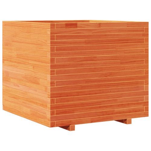 Jardinière cire marron 80x80x72 cm bois de pin massif - Photo n°2; ?>