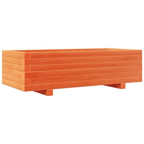 Jardinière cire marron 90x40x26,5 cm bois de pin massif - Photo n°2; ?>