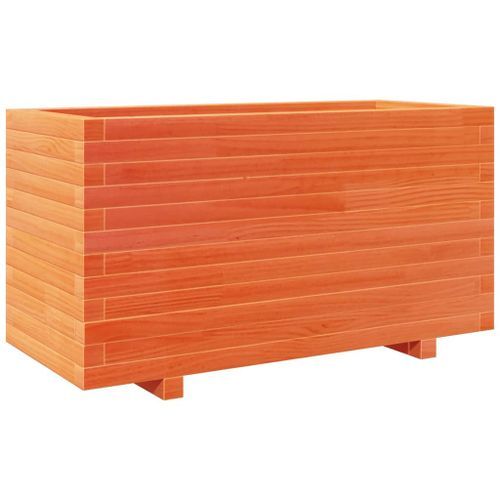 Jardinière cire marron 90x40x49,5 cm bois de pin massif - Photo n°2; ?>