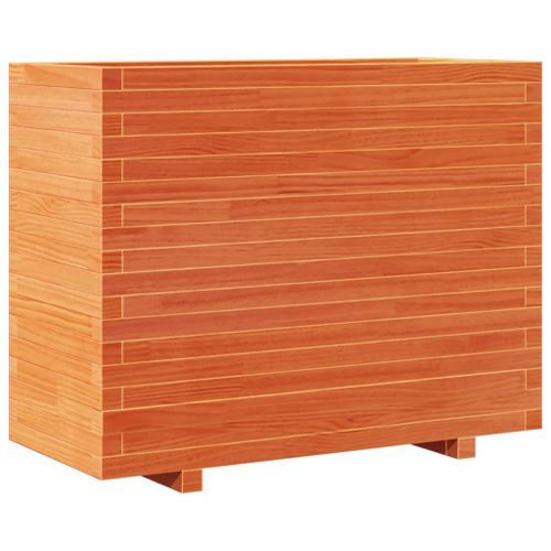 Jardinière cire marron 90x40x72 cm bois de pin massif - Photo n°2; ?>