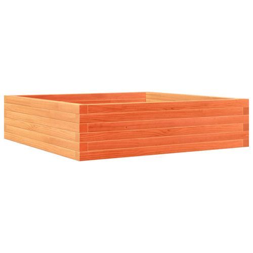 Jardinière cire marron 90x90x23 cm bois de pin massif - Photo n°2; ?>