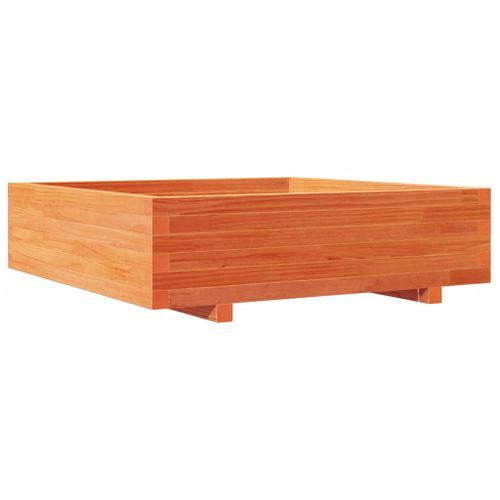 Jardinière cire marron 90x90x26,5 cm bois de pin massif - Photo n°2; ?>