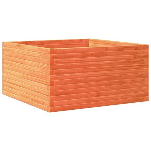 Jardinière cire marron 90x90x46 cm bois de pin massif - Photo n°2; ?>