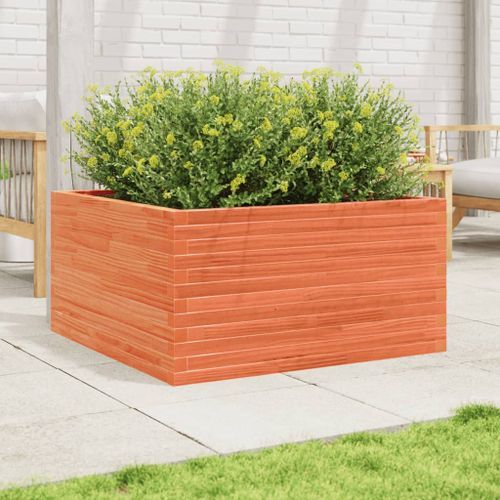 Jardinière cire marron 90x90x46 cm bois de pin massif - Photo n°3; ?>