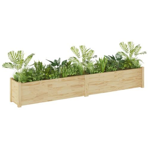 Jardinière d'extérieur 200x31x31 cm Bois de pin massif - Photo n°3; ?>