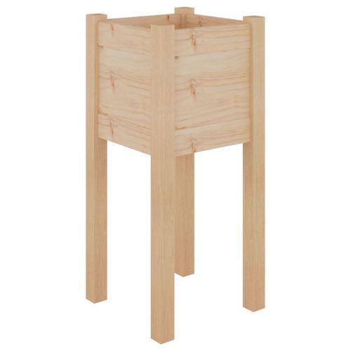 Jardinière d'extérieur 31x31x70 cm bois de pin massif - Photo n°2; ?>