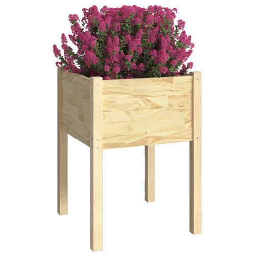 Jardinière d'extérieur 50x50x70 cm Bois de pin massif - Photo n°3; ?>