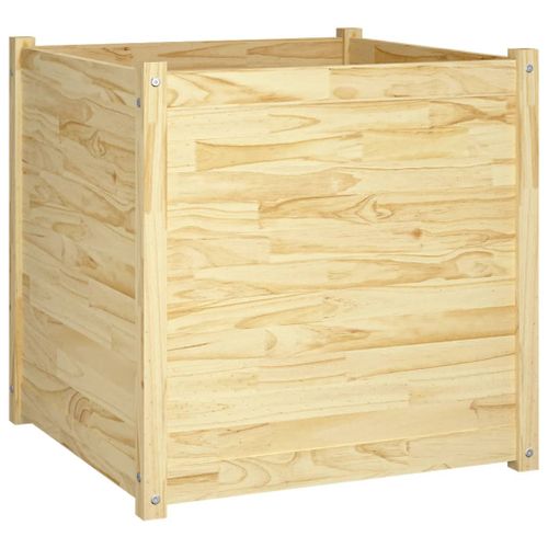 Jardinière d'extérieur 70x70x70 cm Bois de pin massif 2 - Photo n°2; ?>