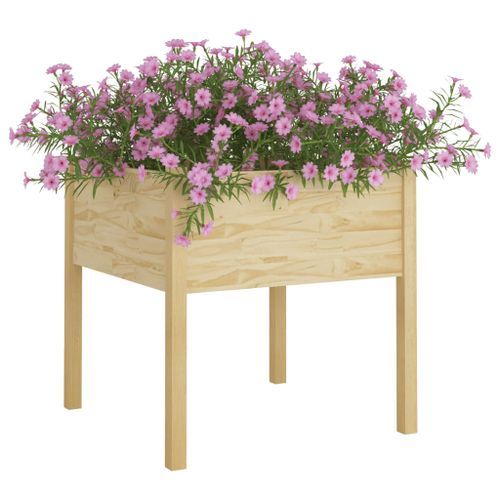 Jardinière d'extérieur 70x70x70 cm Bois de pin massif - Photo n°3; ?>