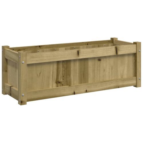 Jardinière d'extérieur 90x31x31 cm bois de pin imprégné - Photo n°2; ?>