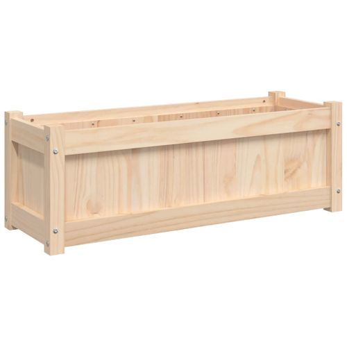 Jardinière d'extérieur 90x31x31 cm bois de pin massif - Photo n°2; ?>