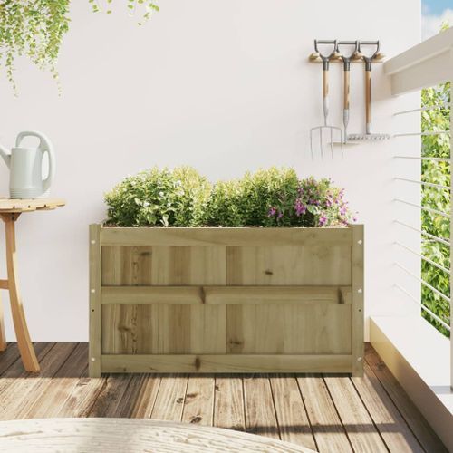 Jardinière d'extérieur 90x50x50 cm bois de pin imprégné - Photo n°3; ?>