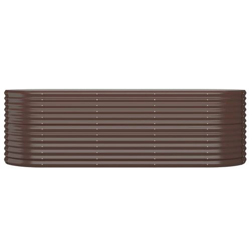 Jardinière de jardin Acier enduit de poudre 224x80x68 cm Marron - Photo n°3; ?>