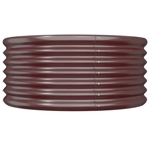 Jardinière de jardin Acier enduit de poudre 80x80x36 cm Marron - Photo n°3; ?>