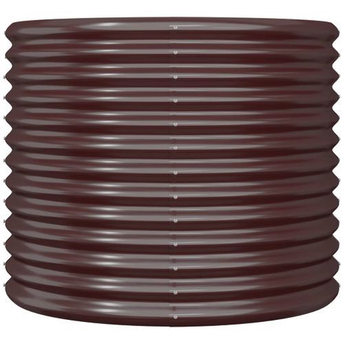 Jardinière de jardin Acier enduit de poudre 80x80x68 cm Marron - Photo n°3; ?>