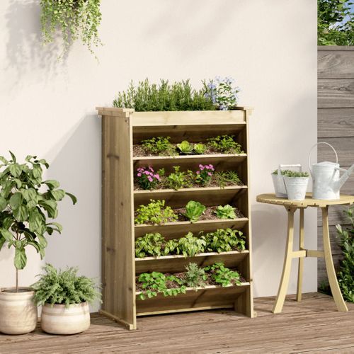 Jardinière de plantes aromatiques 6 niveaux bois pin imprégné - Photo n°3; ?>