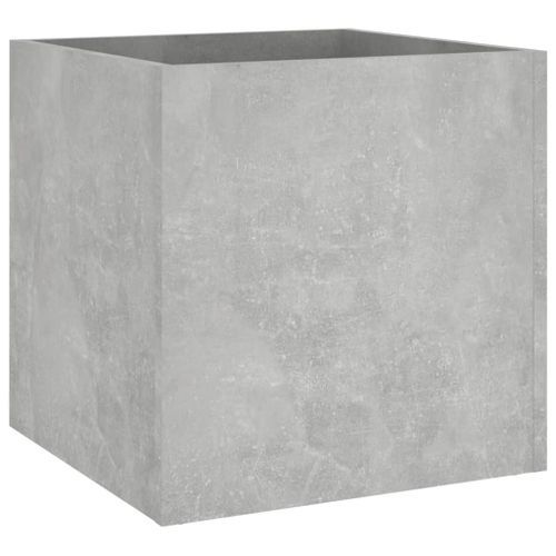 Jardinière Gris béton 40x40x40 cm Bois d'ingénierie - Photo n°2; ?>