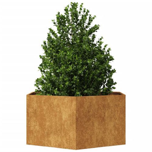 Jardinière hexagone 104x90x45 cm acier corten - Photo n°3; ?>