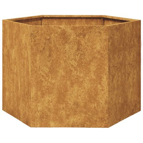 Jardinière hexagone 69x60x45 cm acier corten - Photo n°2; ?>