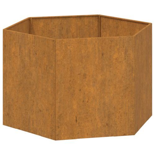 Jardinière Rouillé 60x60x45 cm Acier corten - Photo n°2; ?>