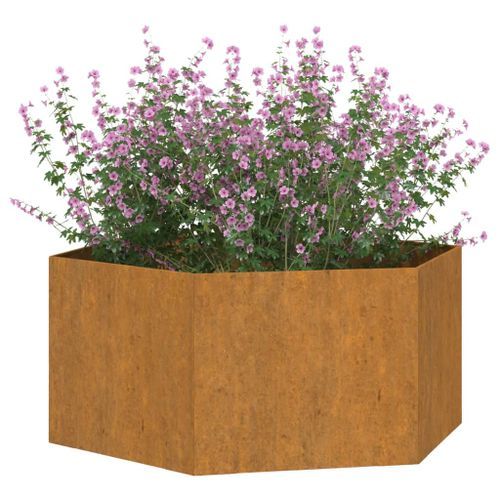 Jardinière Rouillé 90x90x45 cm Acier corten - Photo n°3; ?>