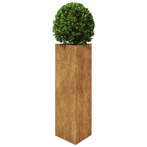 Jardinière triangulaire 30x26x75 cm acier corten - Photo n°3; ?>