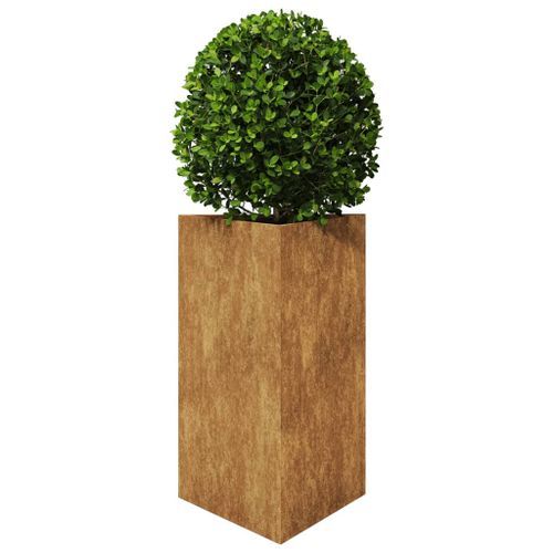 Jardinière triangulaire 50x43x75 cm acier corten - Photo n°3; ?>