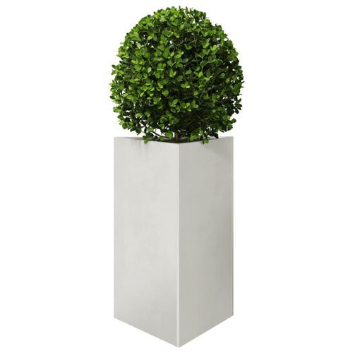 Jardinière triangulaire 50x43x75 cm acier inoxydable - Photo n°3; ?>