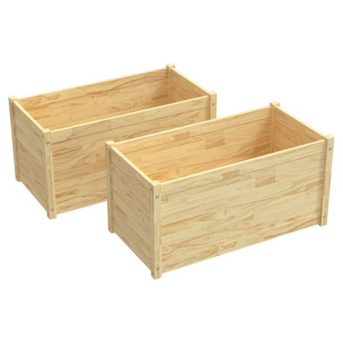 Jardinières 2 pcs 100x50x50 cm Bois de pin massif - Photo n°2; ?>
