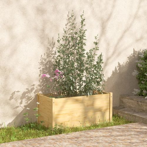 Jardinières 2 pcs 100x50x50 cm Bois de pin massif - Photo n°3; ?>