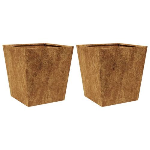 Jardinières 2 pcs 40x40x40 cm acier corten - Photo n°2; ?>